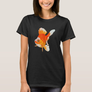 Geometric Gold Fish Dad Mum Boy Girl Birth Day T-Shirt