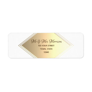Geometric Gold Foil Return Address