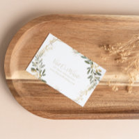 Geometric Gold Greenery Fall Wedding Website 