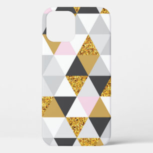 Geometric gold marble seamless pattern iPhone 12 case