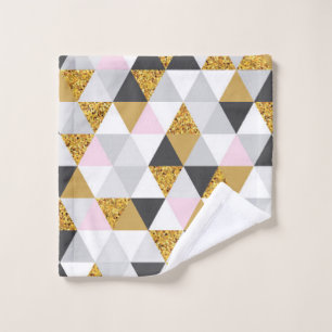 Geometric gold marble seamless pattern wash cloth