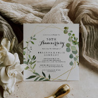 Geometric Gold Tropical 50th Wedding Anniversary