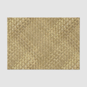 Geometric Golden Basketweave Graphic Pattern Tissue Paper