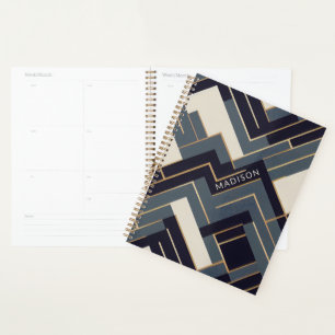 Geometric Golden illustration Planner