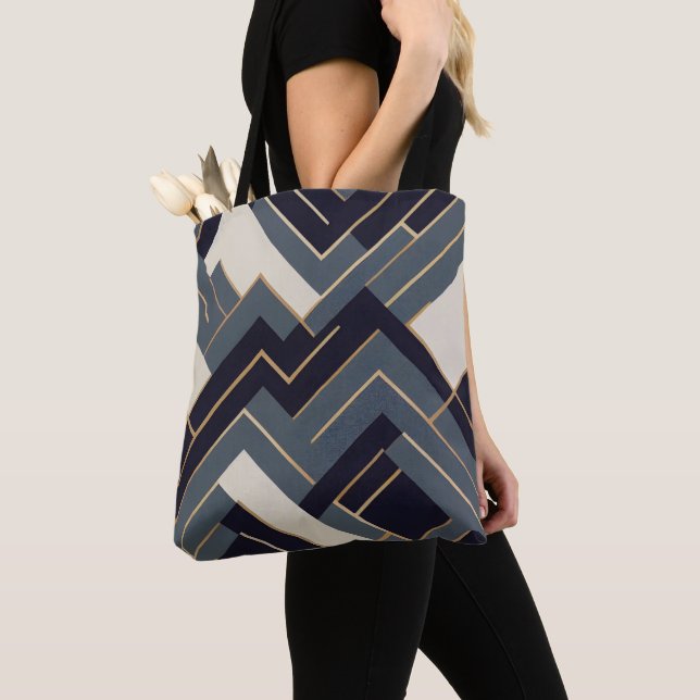 Geometric Golden illustration Tote Bag (Close Up)