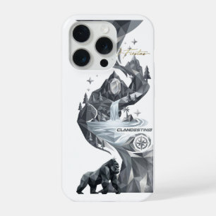 “Geometric Gorilla iPhone Case – Silver Jungle 