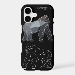 Geometric Gorilla Polygonal Animal With Name Tag