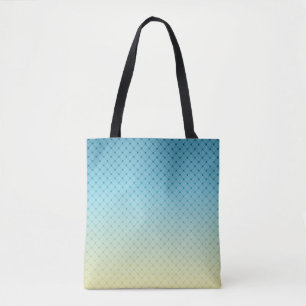 Geometric, gradient, Ombre, colourful, blue and ye Tote Bag