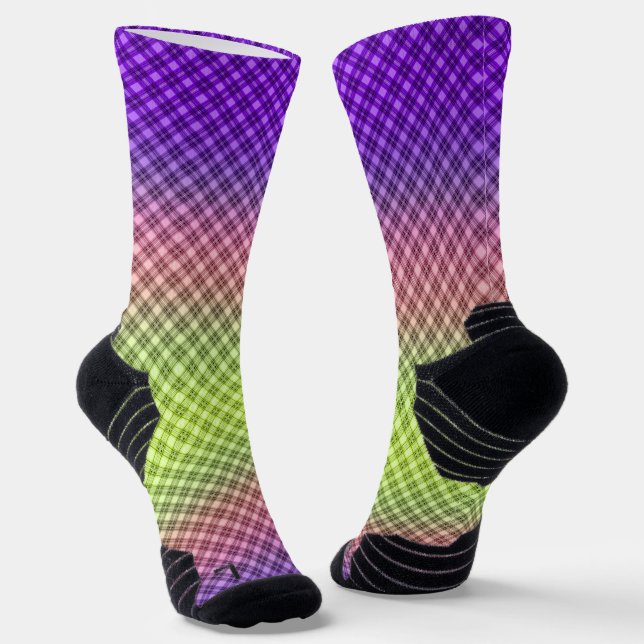 Geometric, gradient, Ombre  Socks (Angled)