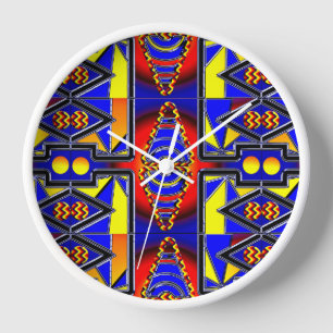 Geometric Gradient Pattern Clock