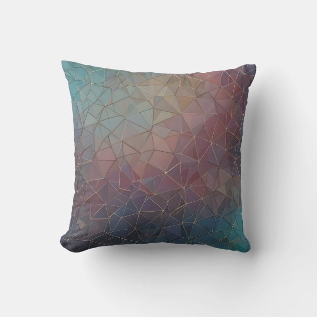 Geometric Gradient Throw Pillow (Front)