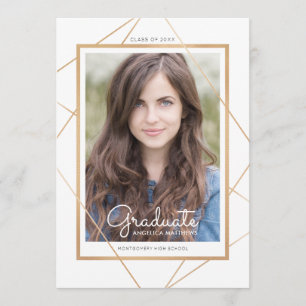 Geometric Graduation Invitation
