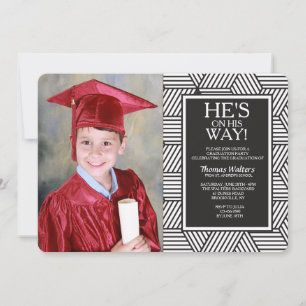 Geometric Graduation Photo Invitation