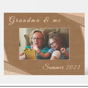 Geometric Grandma Date Custom Wood Picture Frames