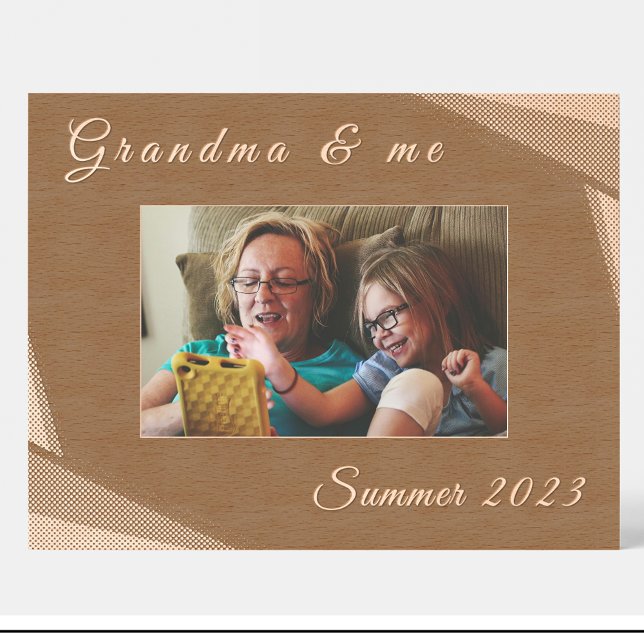 Geometric Grandma Date Custom Wood Picture Frames  (Creator Uploaded)