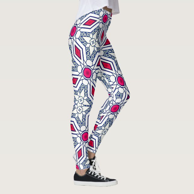 Geometric Graphic Bright Art Leggings (Right)