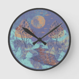 geometric graphic  round clock