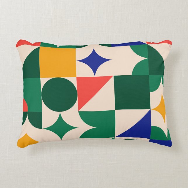 Geometric Graphics Brushed Polyester Decorative Cushion (Front)