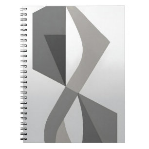 Geometric Gray Abstract Notebook
