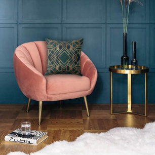 Geometric Green and Gold Cushion