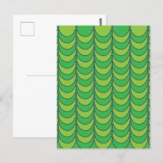 Geometric Green Half Circle Geometric Postcard