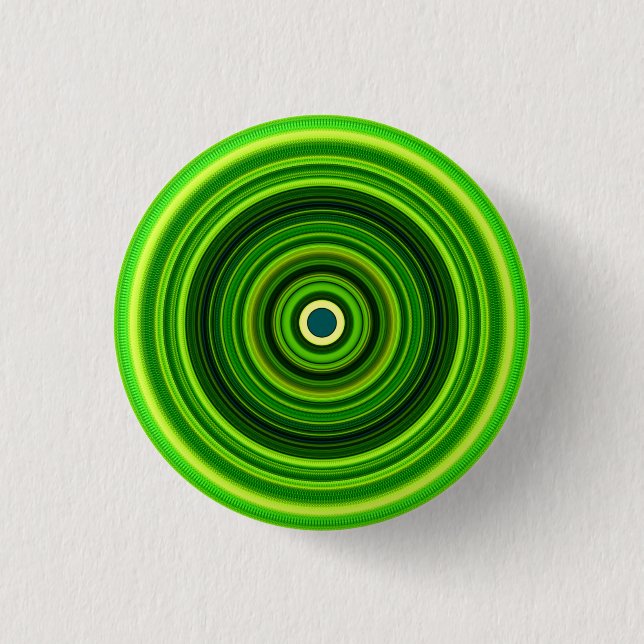 Geometric Green Mandala Design-64055 3 Cm Round Badge (Front)