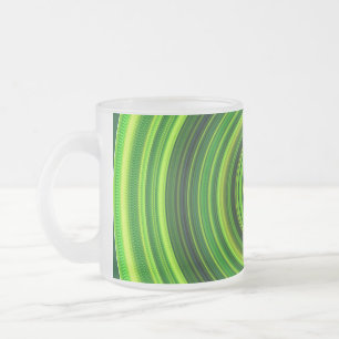 Geometric Green Mandala Design-64055 Frosted Glass Coffee Mug