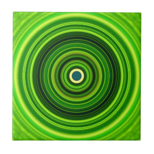 Geometric Green Mandala Design-64055 Tile