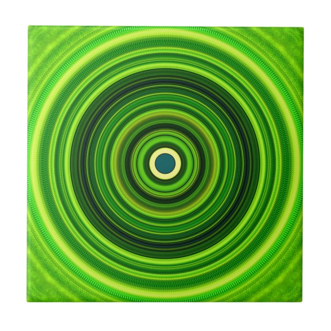 Geometric Green Mandala Design-64055 Tile (Front)