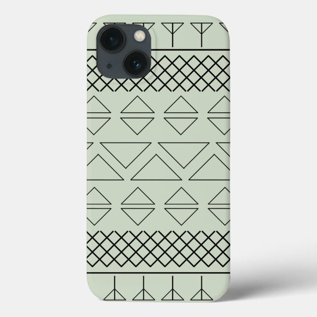Geometric Green Pattern Case-Mate iPhone Case (Back)