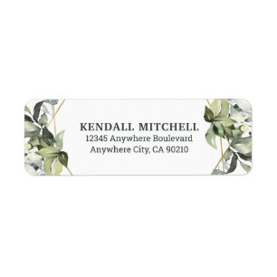 Geometric Greenery Modern Gold Succulent Wedding