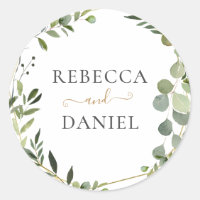 Geometric Greenery Personalised Wedding