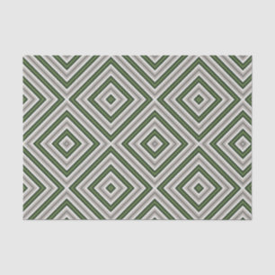 Geometric Greens Tans Tissue Paper