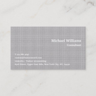 Geometric Grey Chequered Pattern Modern Trendy DIY Business Card