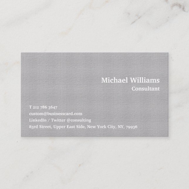 Geometric Grey Chequered Pattern Modern Trendy DIY Business Card (Front)