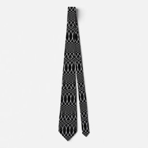 Geometric Grid black & white + your ideas Tie