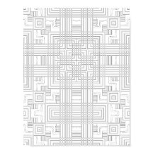 Geometric Grid Colouring Page Circuit Style Design