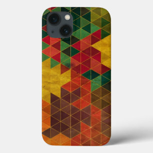 Geometric Grunge Triangle Pattern iPhone 13 Case