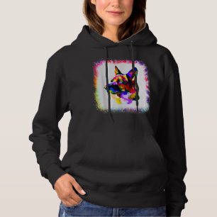 Geometric GSD German Shepherd Dog Boy Girl Tie Dye Hoodie