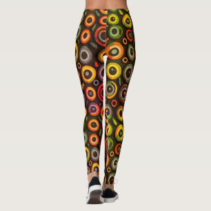 Geometric Halloween Colour Spooky Monster Eyeball  Leggings