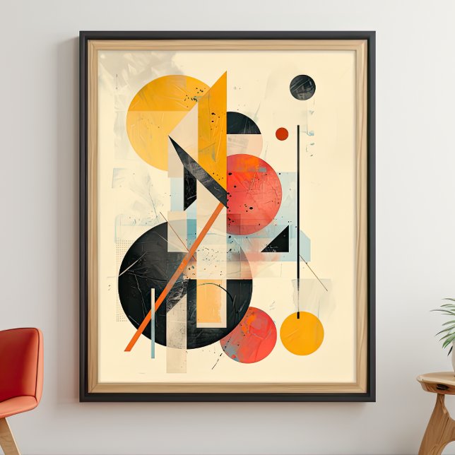Geometric Harmony: Mid-Century Modern Fusion Poster (Creator Uploaded)