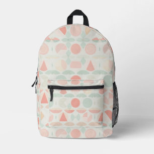Geometric Harmony  Printed Backpack
