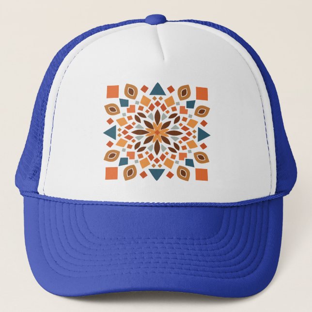 Geometric Harmony Trucker Hat (Front)