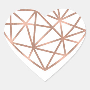 Geometric Heart Smitten Sticker
