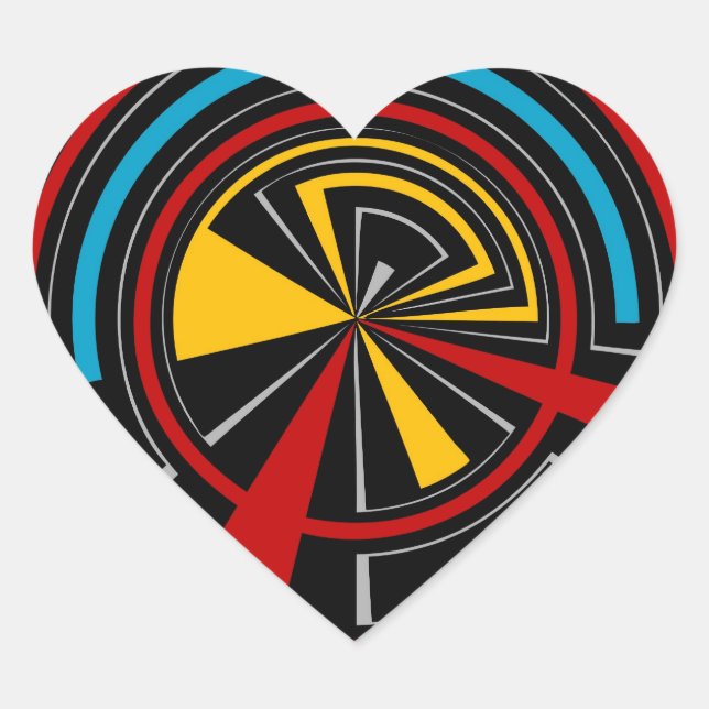 Geometric Heart Sticker (Front)