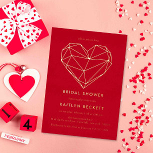 Geometric Heart Valentine's Day Bridal Shower