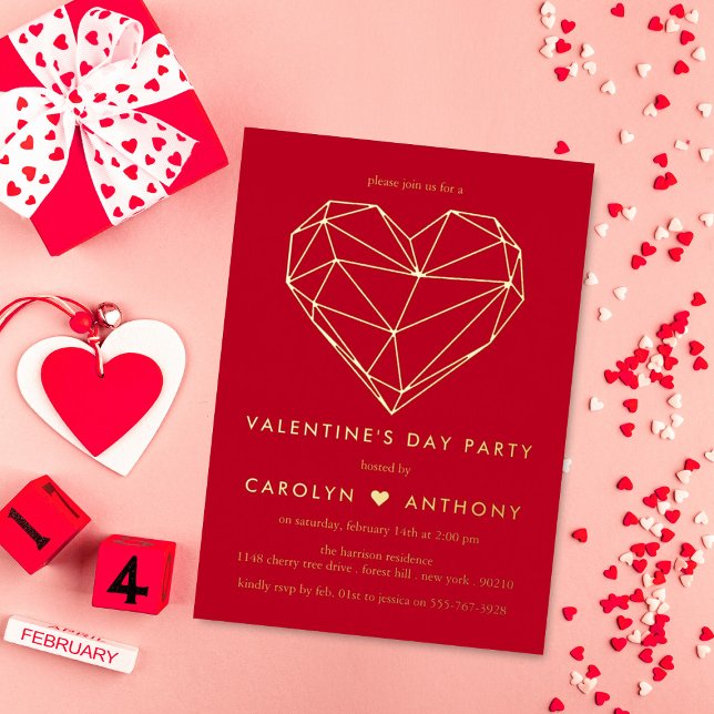 Geometric Heart Valentine's Day Party Real (Creator Uploaded)