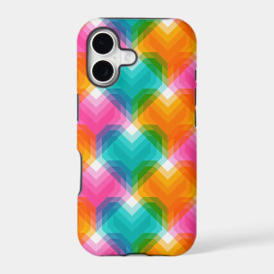 Geometric hearts in psychedelic colours (1)