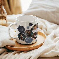 Geometric Hexagon | Modern 4 Photo Father's Day