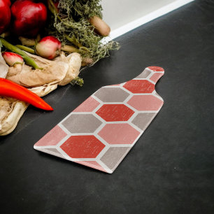 Geometric Hexagon Shapes Cutting Board